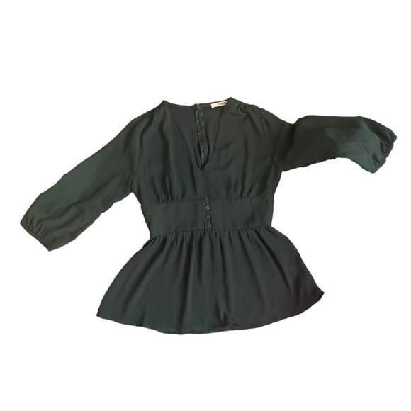 Antionette Christmas Green very elegant Bliuse Mex - Picture 3 of 7